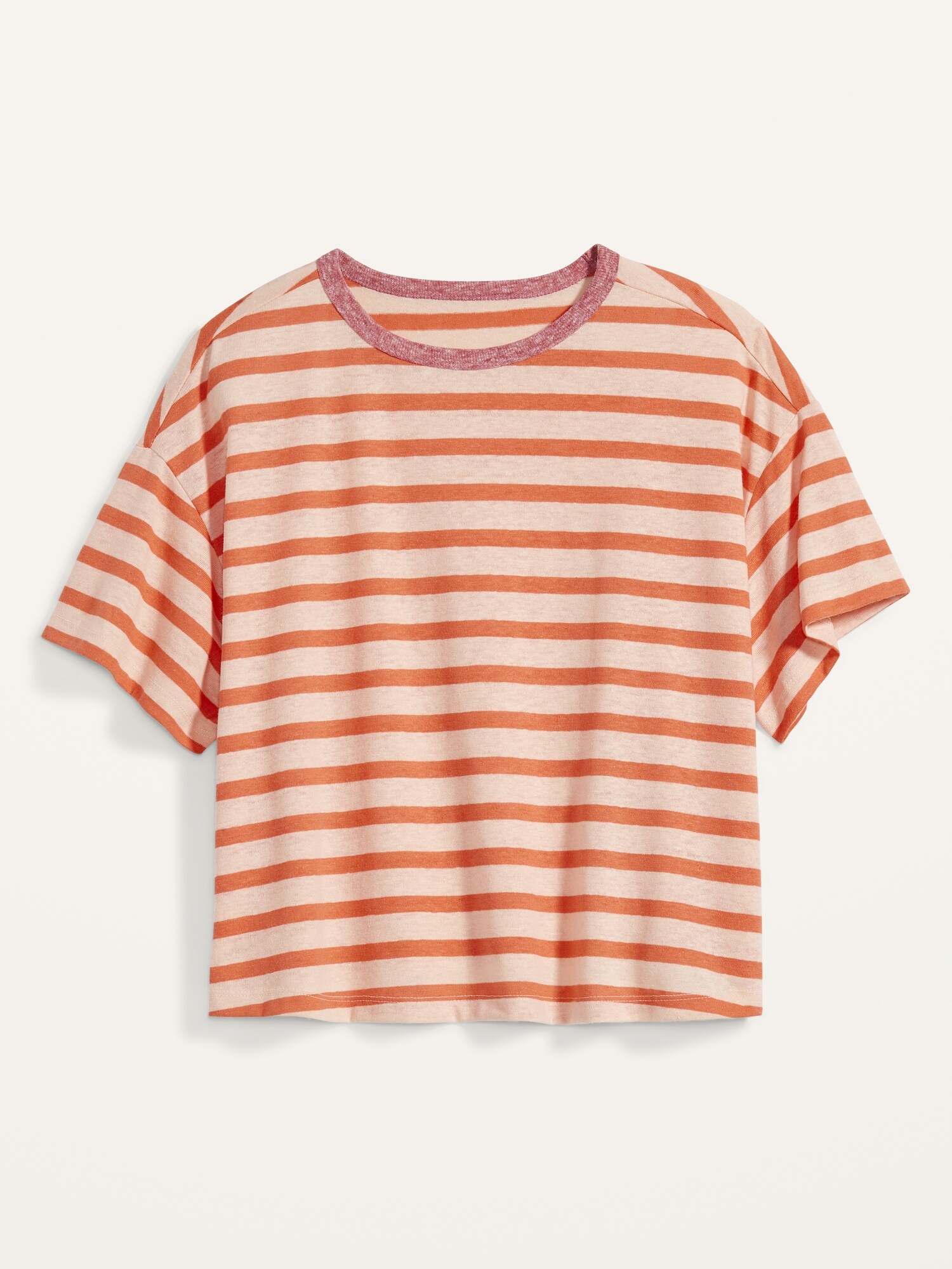 トップス vintage short length stripe l/s cutsew Short-Sleeve Vintage Striped Easy T-Shirt | Old Navy