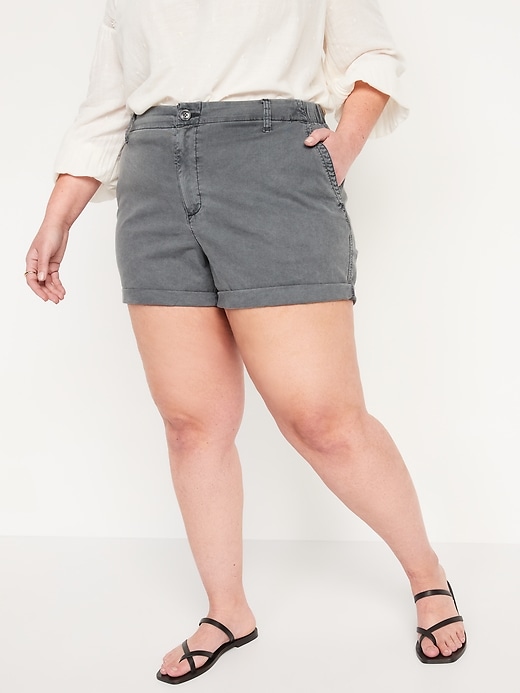 Image number 7 showing, High-Waisted OGC Pull-On Chino Shorts -- 3.5-inch inseam