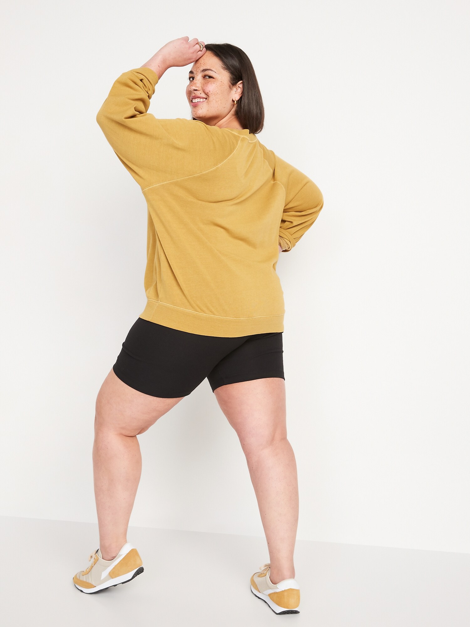 Plus size yellow hot sale biker shorts