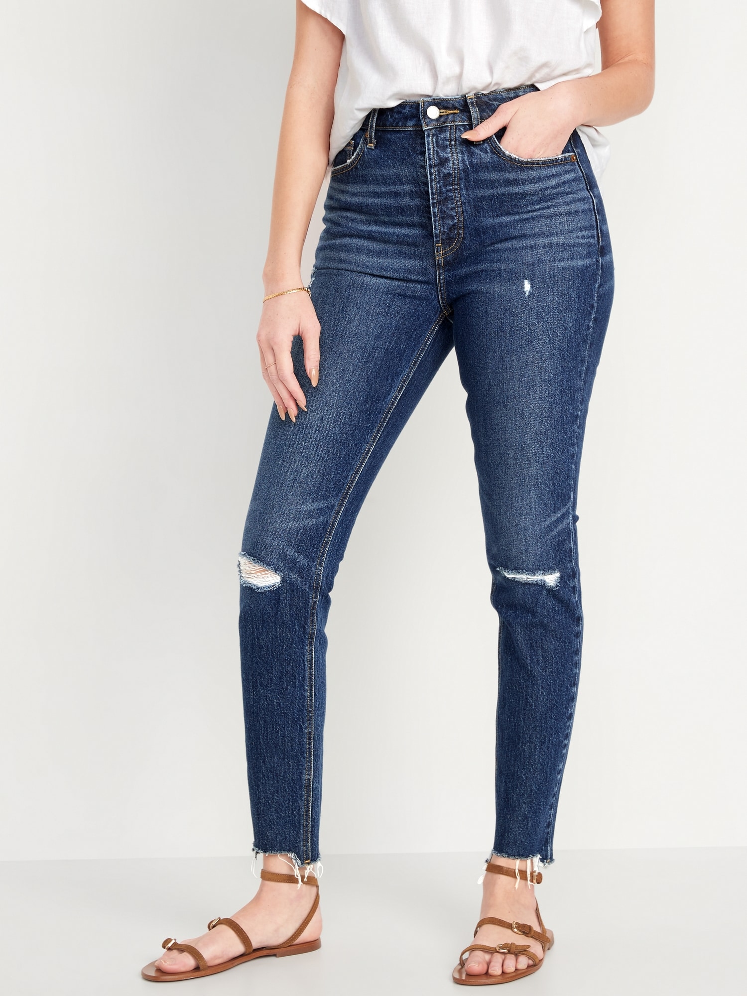 Extra High-Waisted Button-Fly Ripped 