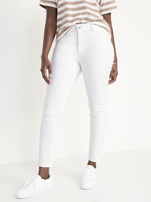 Image number 5 showing, High-Waisted Wow White Super Skinny Ankle Jeans for Women
