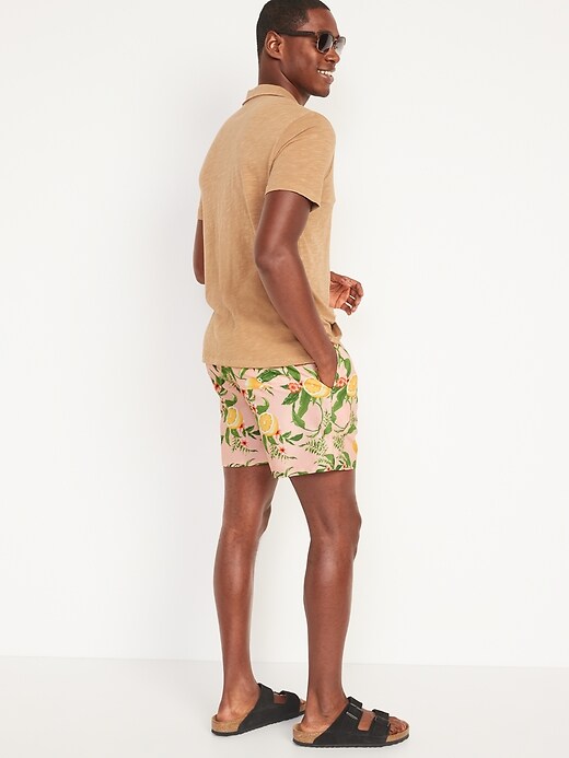 View large product image 2 of 3. Printed Swim Trunks --7-inch inseam