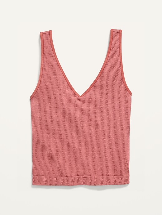 View large product image 2 of 3. Seamless Rib-Knit Tank Top