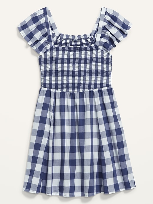 Image number 3 showing, Fit & Flare Flutter-Sleeve Gingham Mini Dress for Women