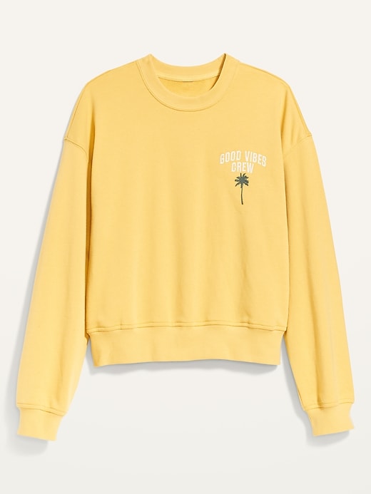 Image number 4 showing, Cropped Vintage French-Terry Sweatshirt
