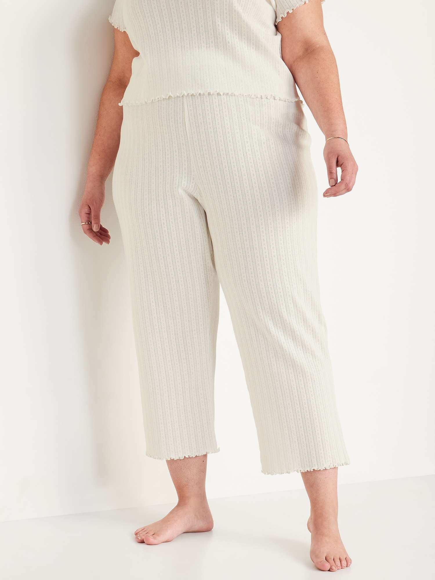 Women's Lounge Pointelle Wide Leg Pant