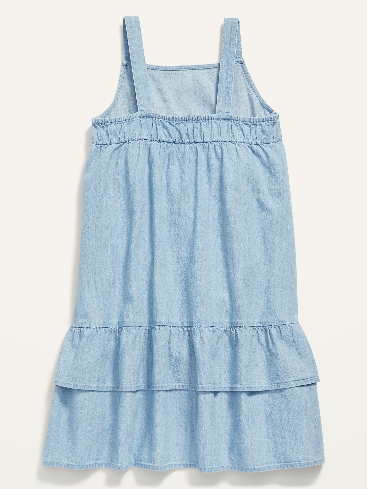 Sleeveless Tiered Chambray All-Day Midi Dress for Girls | Old Navy