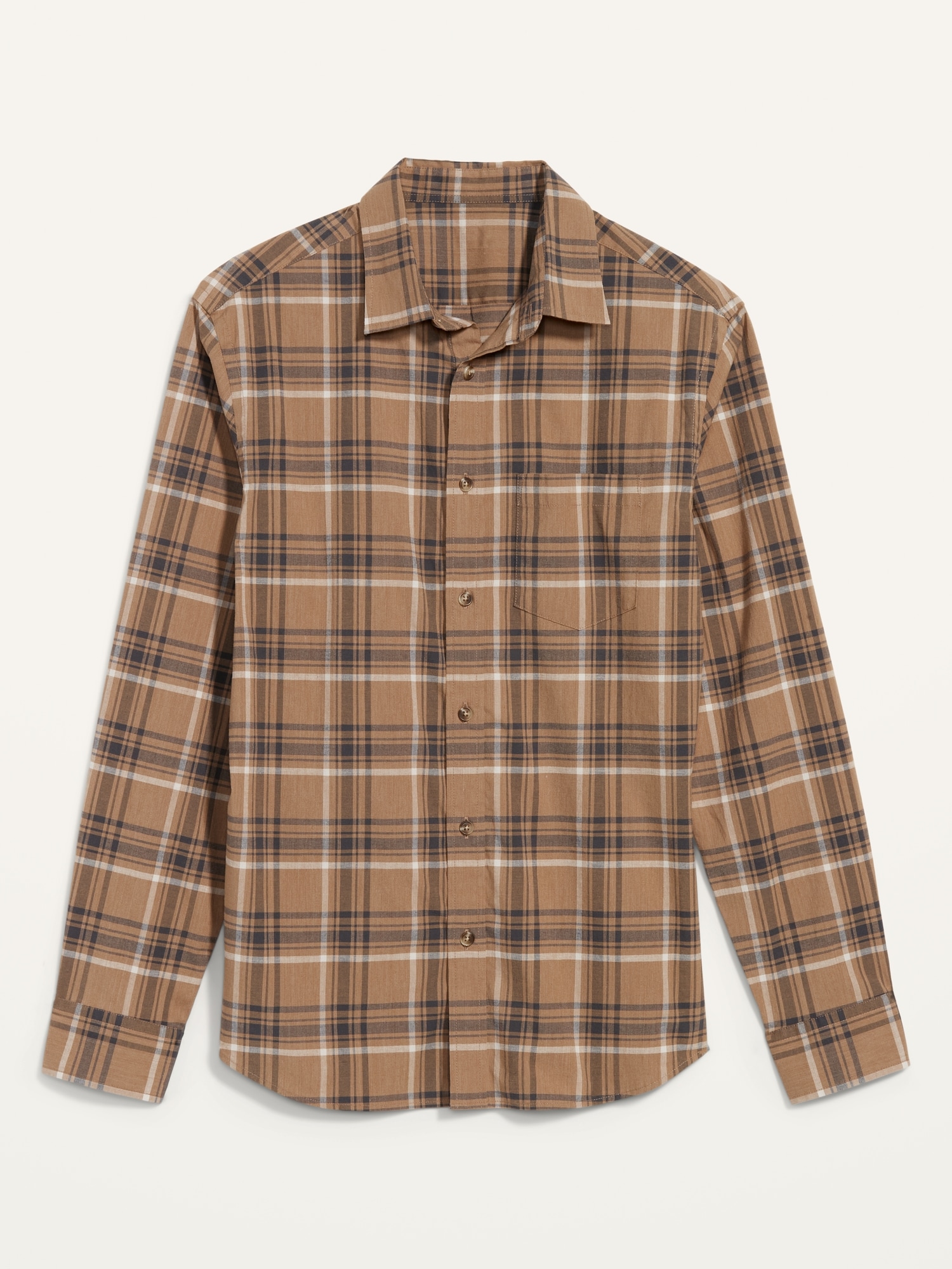 Slim-Fit Built-In Flex Plaid Everyday Shirt for Men | Old Navy