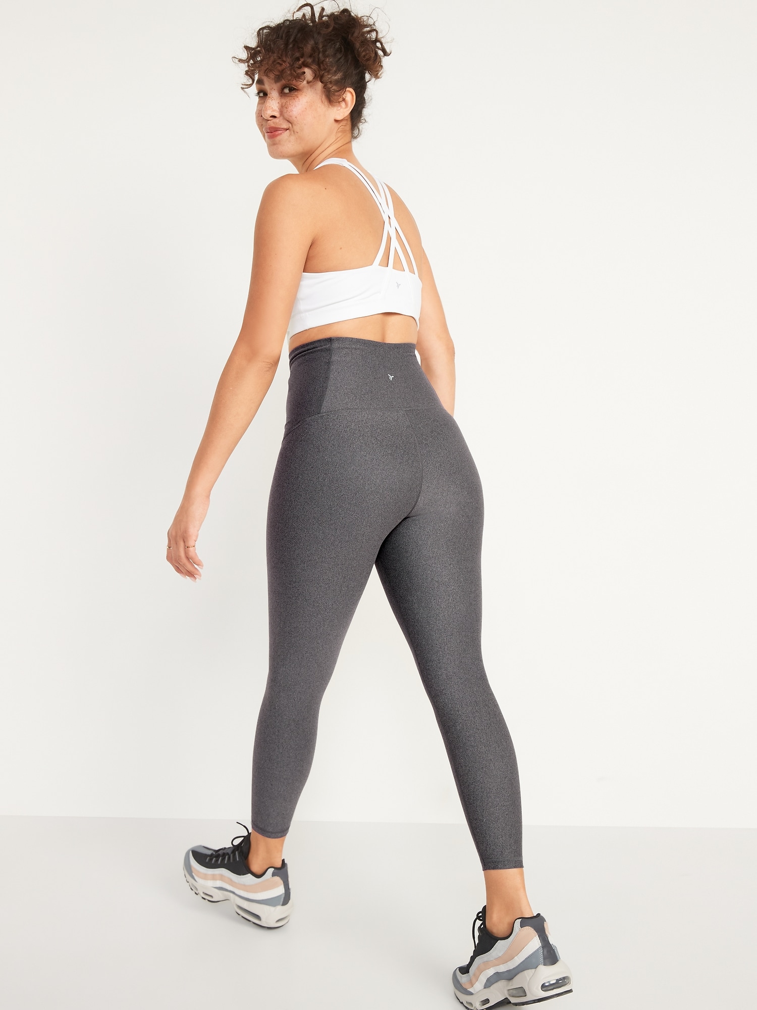  High Waist Compression Leggings For Women Tummy Control  Postpartum Leggings Seamless Yoga Workout Pants Olive XL