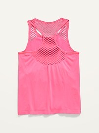View large product image 3 of 4. Seamless Rib-Knit Racerback Performance Tank Top for Girls