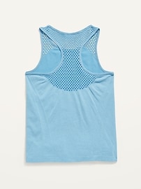 View large product image 3 of 4. Seamless Rib-Knit Racerback Performance Tank Top for Girls