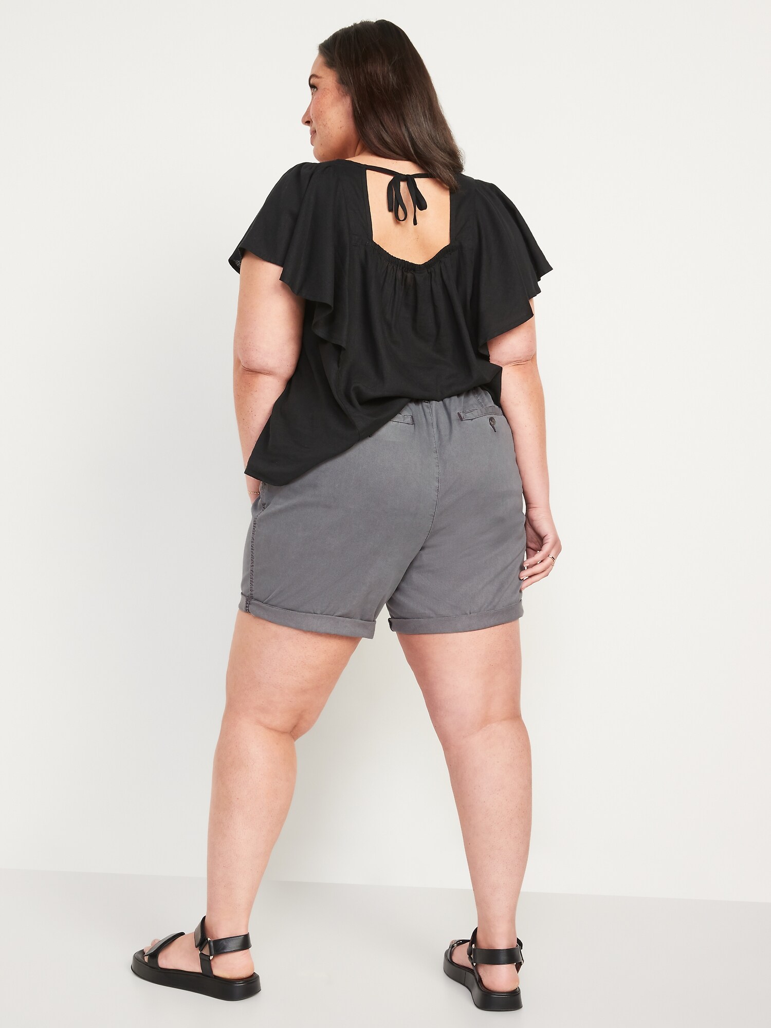 High-Waisted OGC Chino Shorts for Women 