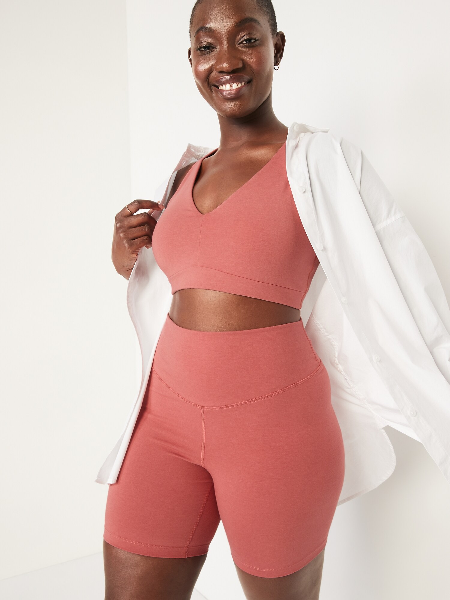 Extra High-Waisted PowerChill Hidden-Pocket Biker Shorts for Women --  6-inch inseam | Old Navy