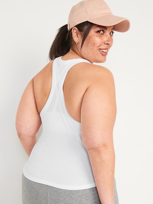 Image number 8 showing, UltraLite Cropped Rib-Knit Racerback Tank Top