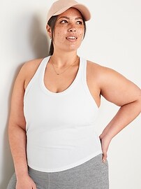 Camisole courte Ultralite à dos nageur en tricot côtelé pour Femme