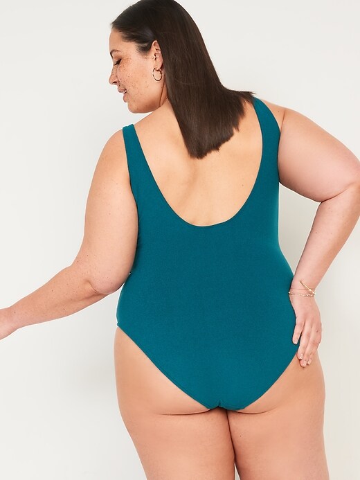Image number 8 showing, V-Neck Terry One-Piece Swimsuit