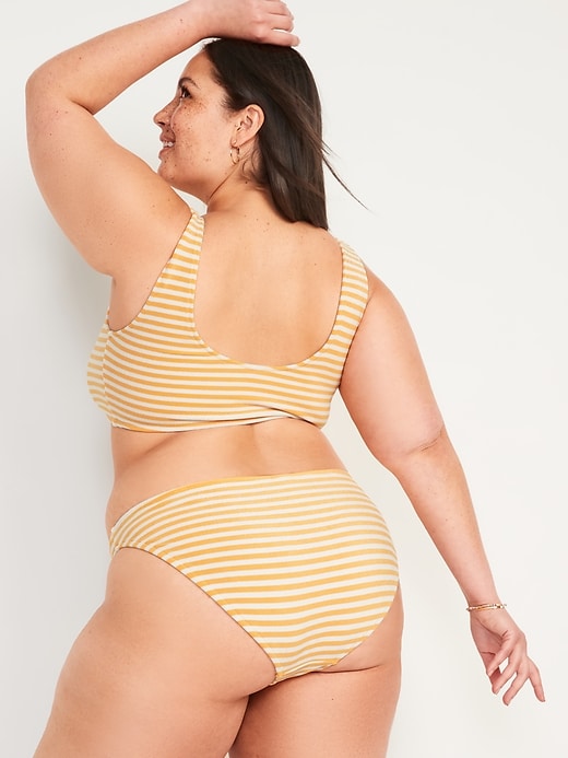 Image number 8 showing, Low-Rise Striped Terry Classic Bikini Swim Bottoms