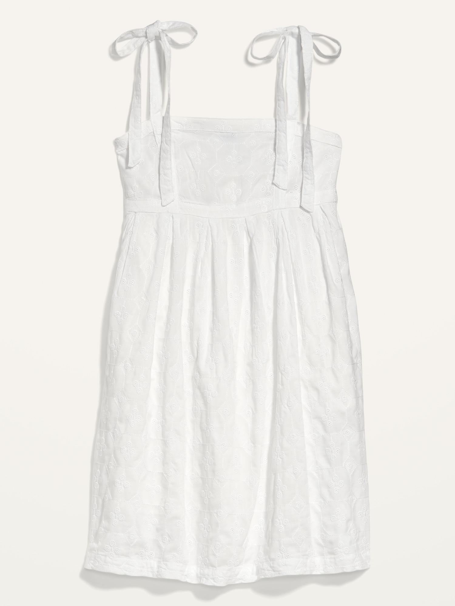 Tie-Shoulder Embroidered Mini Babydoll Swing Dress for Women | Old Navy
