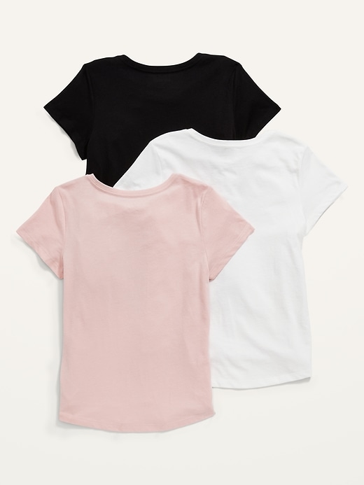 Image number 2 showing, Softest Short-Sleeve Solid T-Shirt 3-Pack for Girls