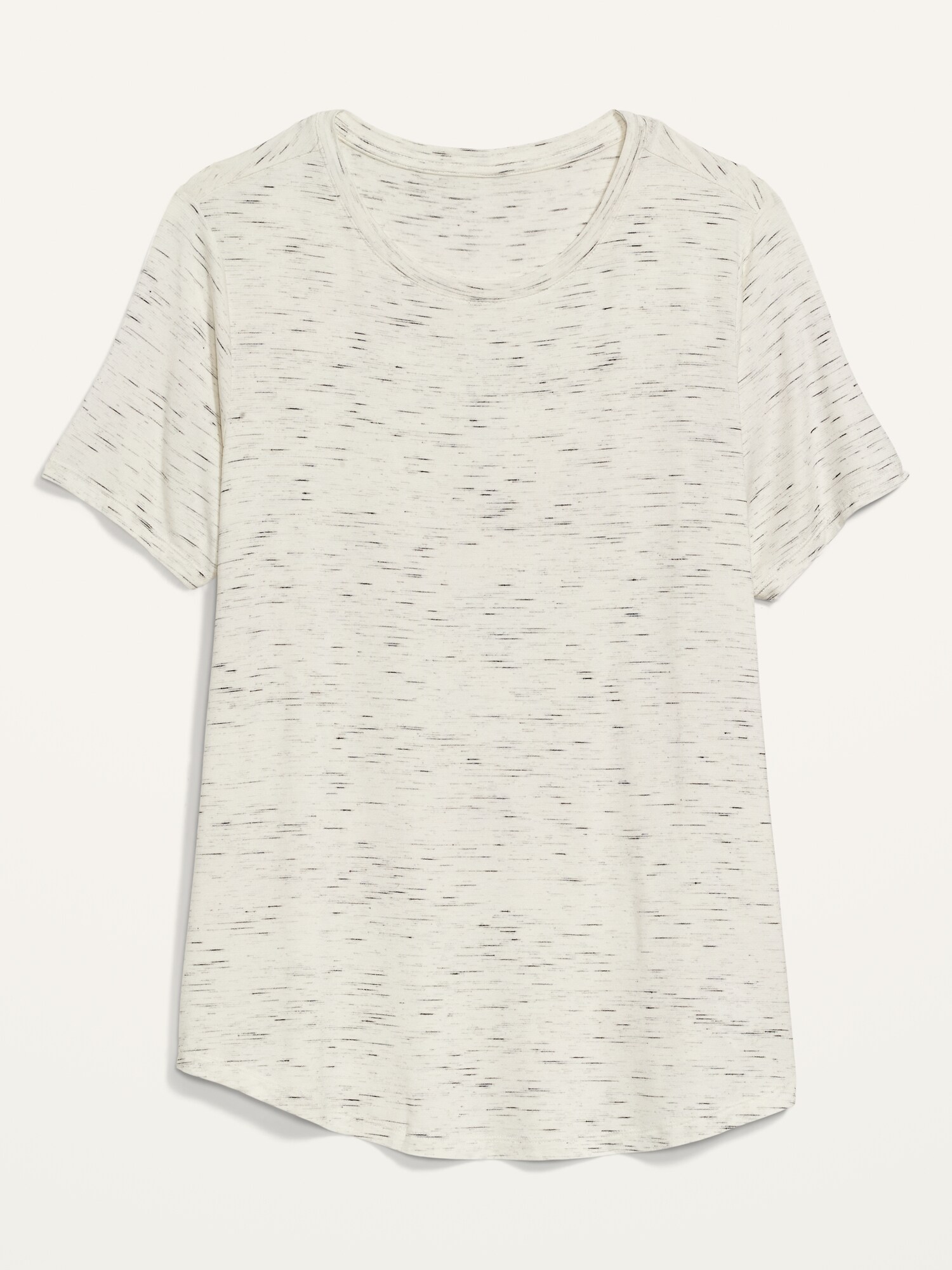 Luxe Space-Dye Crew-Neck T-Shirt for Women | Old Navy