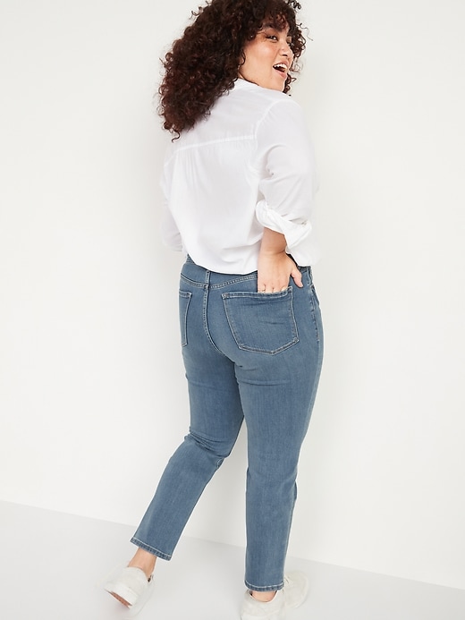 Image number 6 showing, High-Waisted Power Slim Straight Jeans for Women