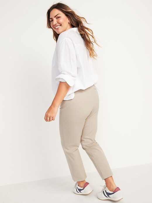 Image number 6 showing, High-Waisted Pixie Straight-Leg Ankle Pants for Women