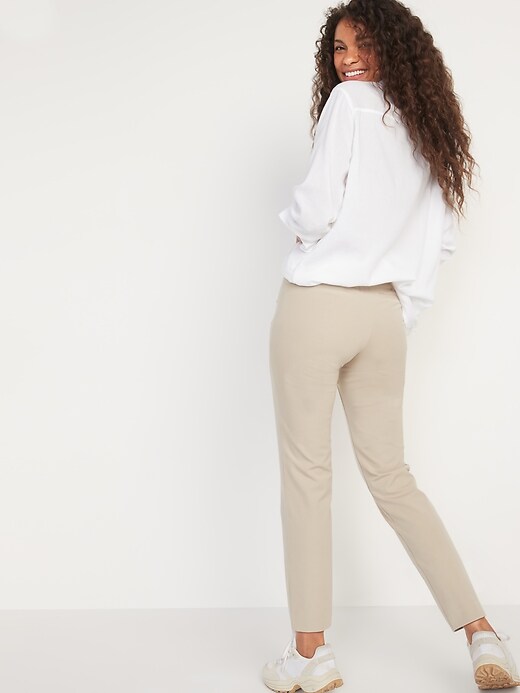 Image number 2 showing, High-Waisted Pixie Straight-Leg Ankle Pants for Women