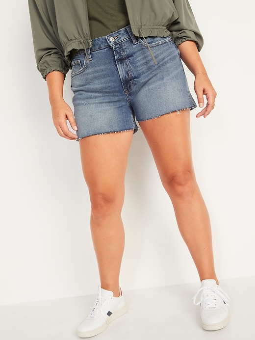 Image number 5 showing, High-Waisted OG Straight Cut-Off Jean Shorts For Women -- 3-inch inseam