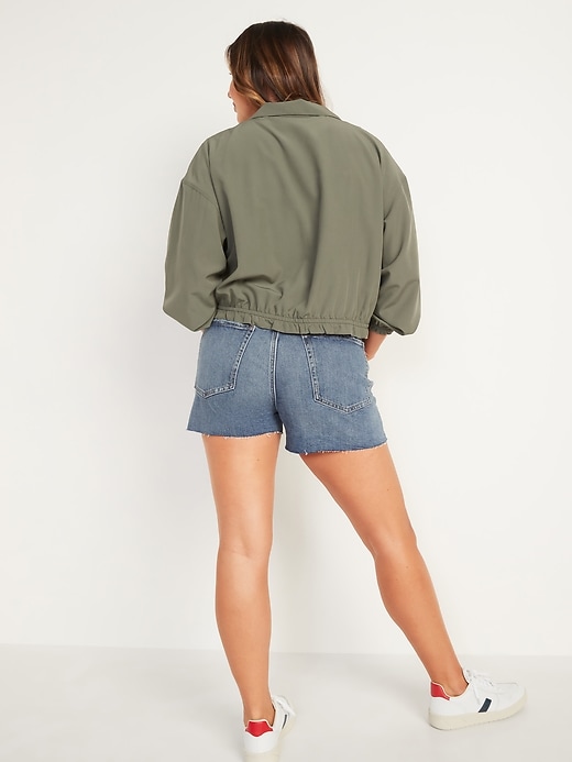 Image number 6 showing, High-Waisted OG Straight Cut-Off Jean Shorts For Women -- 3-inch inseam