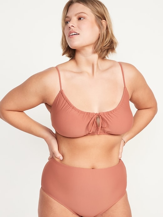 Image number 5 showing, Gathered Keyhole-Front Bikini Swim Top