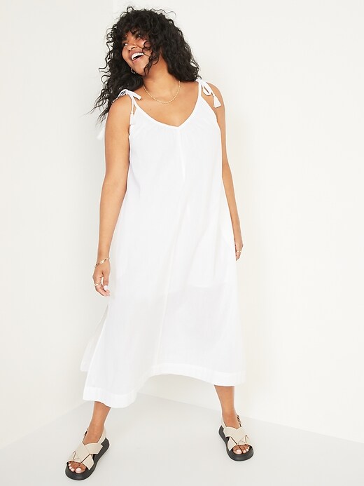 Image number 4 showing, Sleeveless Tie-Shoulder All-Day Maxi Swing Dress for Women