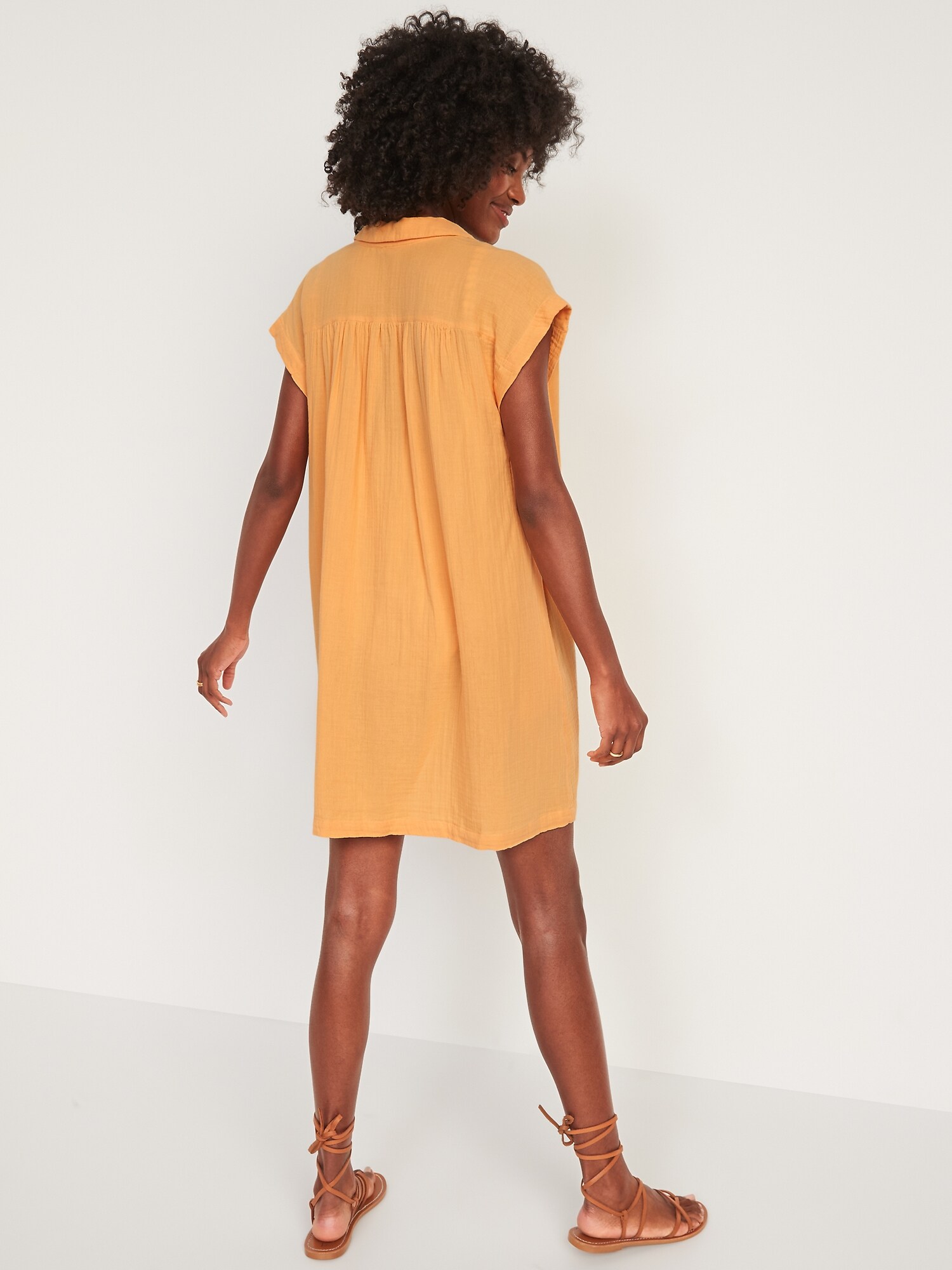 Short-Sleeve Double-Weave Mini Swing 