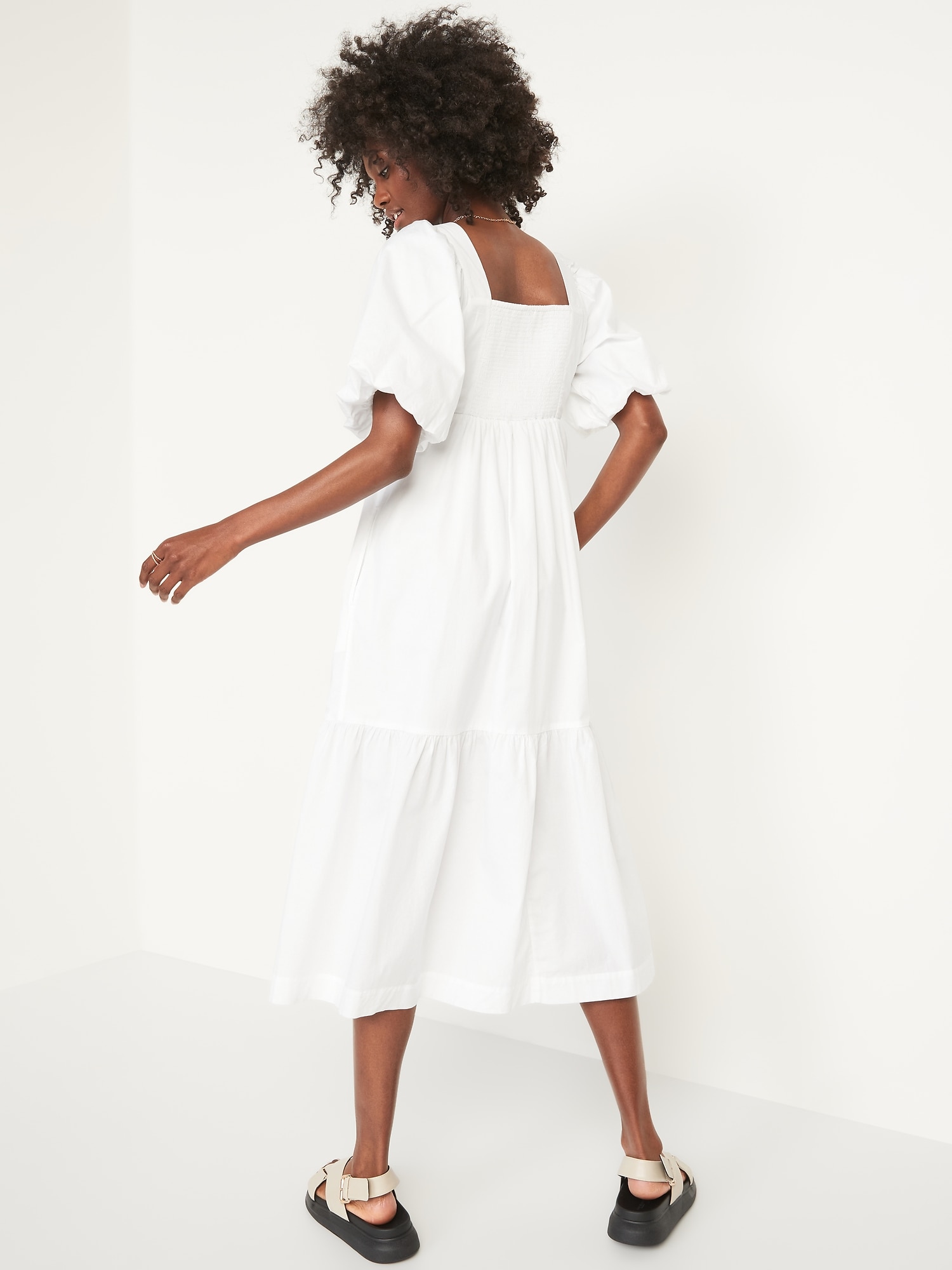 White Dress Puff Sleeve -  Canada