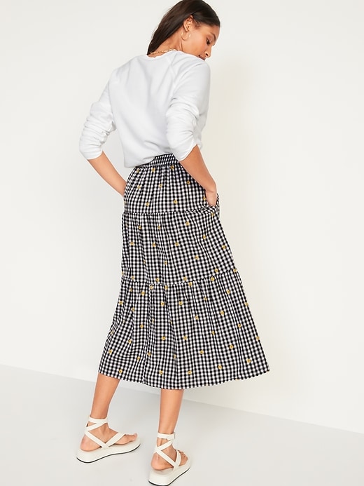 Navy gingham clearance skirt