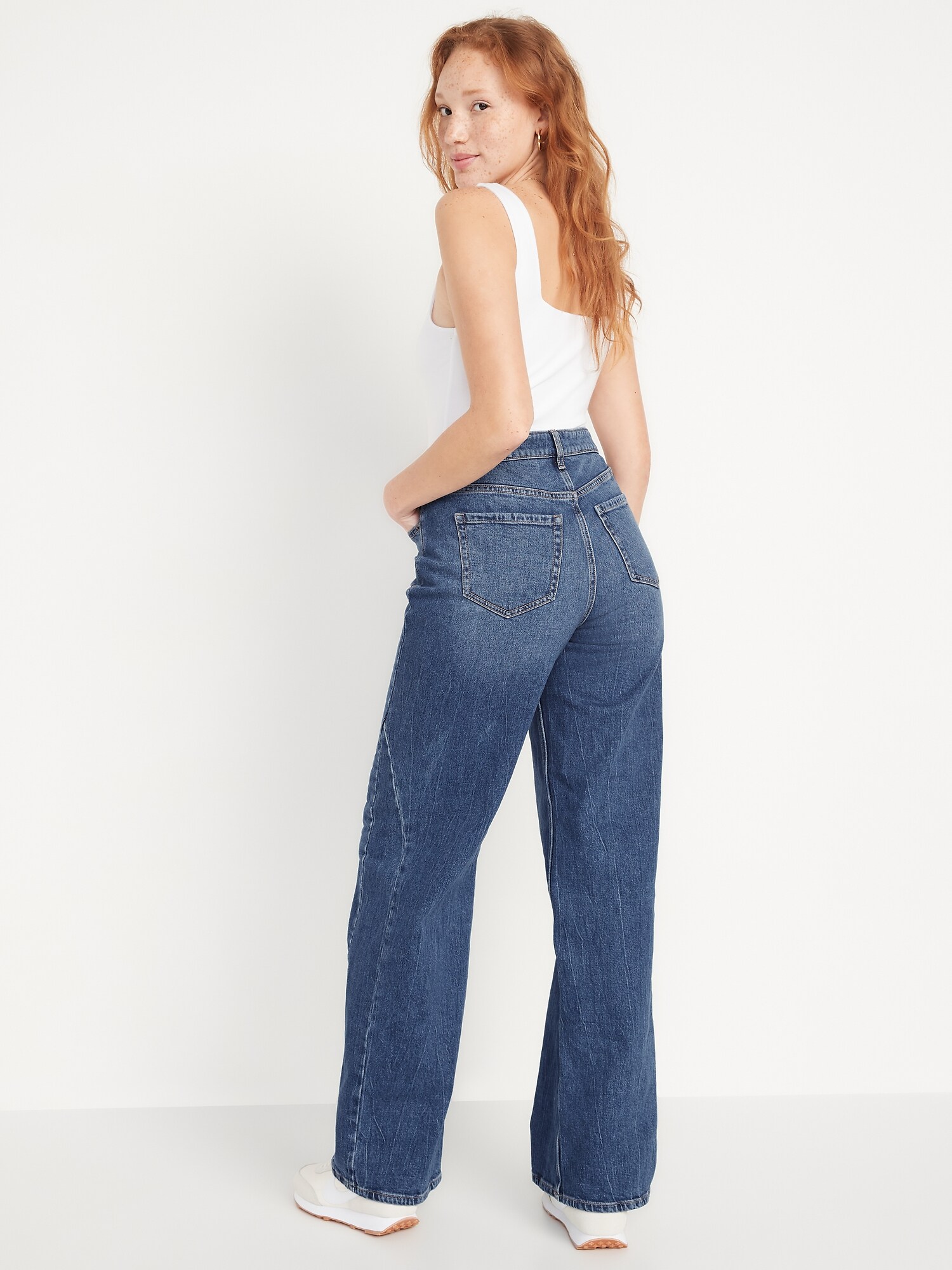 Old Navy Extra High-Waisted A-Line Wide-Leg Jeans Review