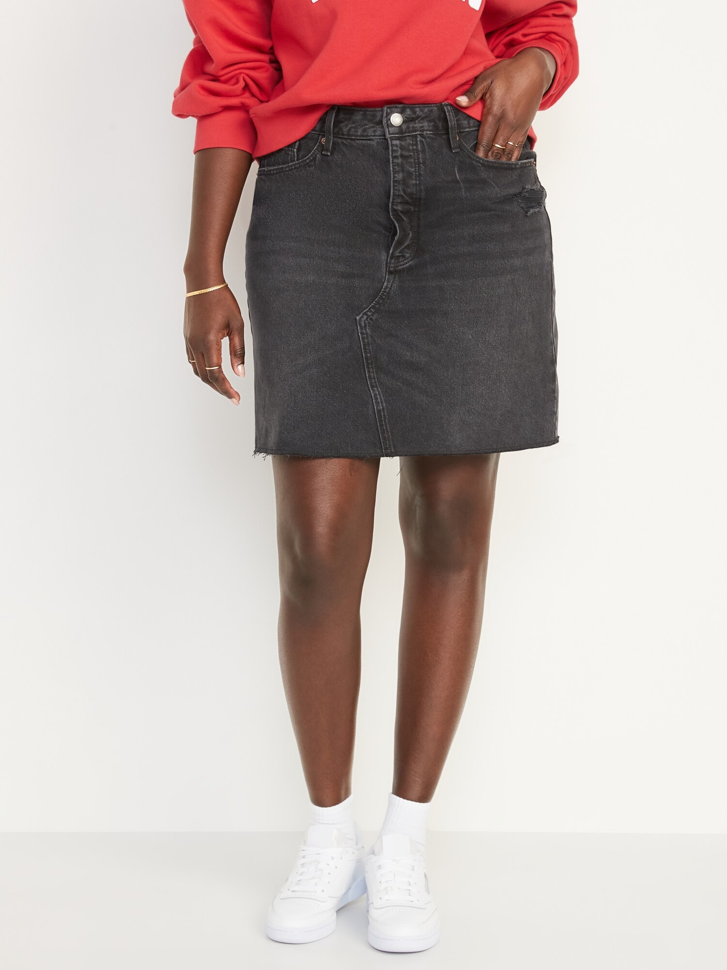 Higher High-Waisted Button-Fly Black 