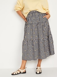 Gingham skirt maxi hotsell