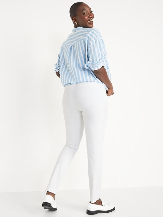 Image number 6 showing, High-Waisted White Pixie Skinny Ankle Pants for Women