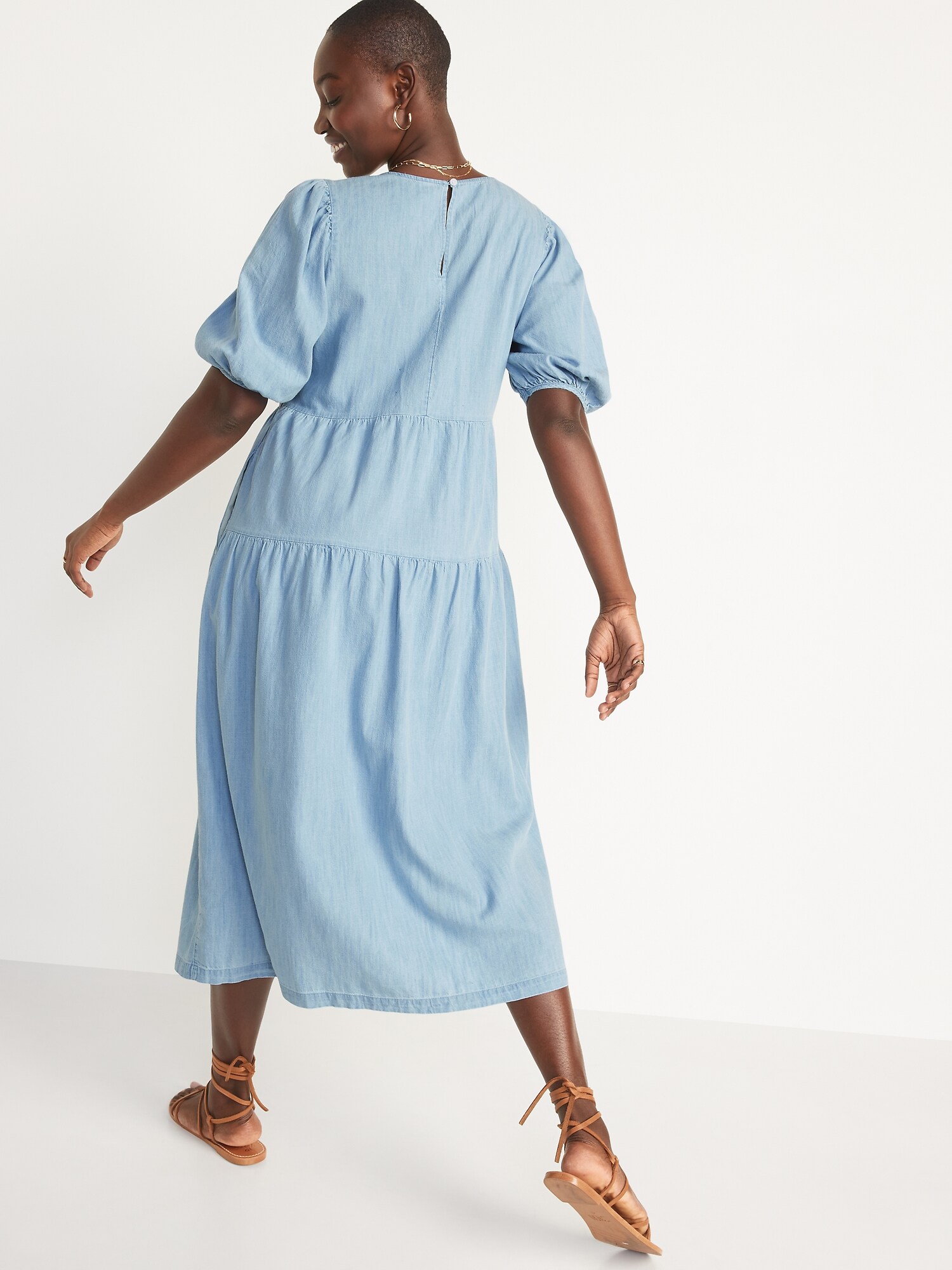 old navy puff sleeve dress