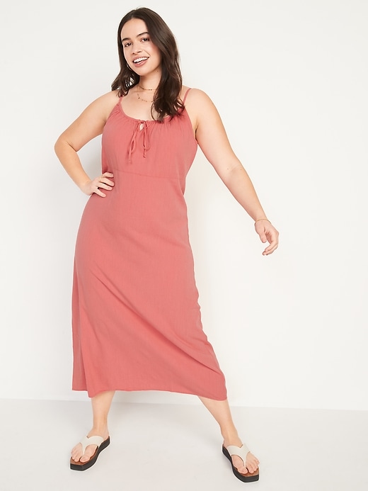 Image number 5 showing, Crinkled Maxi Cami Shift Dress for Women