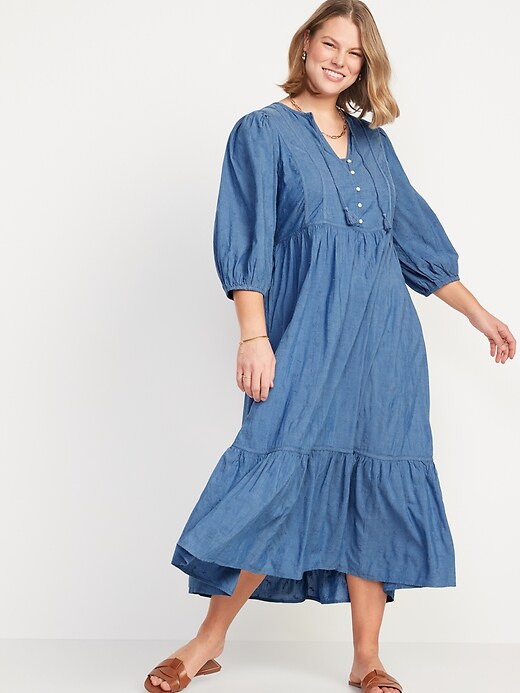 Image number 5 showing, 3/4-Sleeve All-Day Maxi Swing Dress for Women