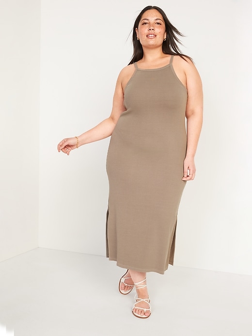 Image number 7 showing, Fitted Rib-Knit Midi Cami Dress for Women