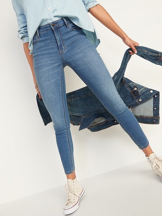 Image number 1 showing, High-Waisted Super Skinny Ankle Jeans for Women