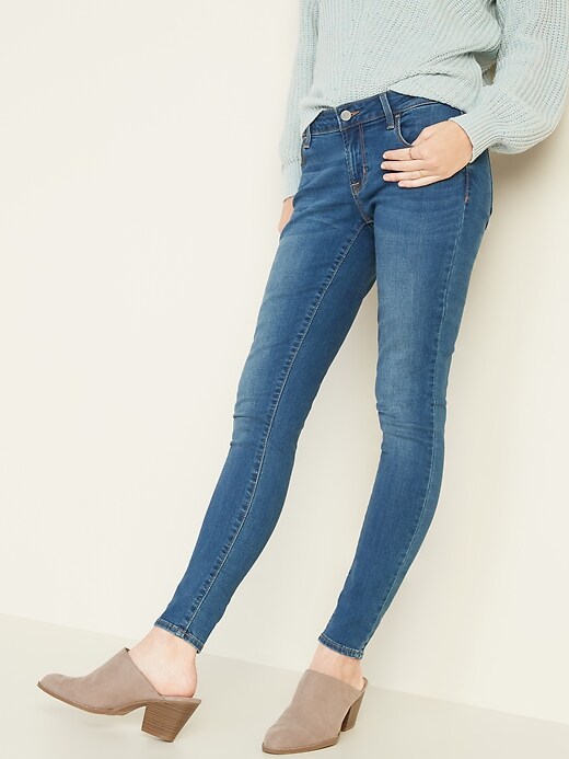Image number 1 showing, Low-Rise Rockstar Super Skinny Jeans for Women