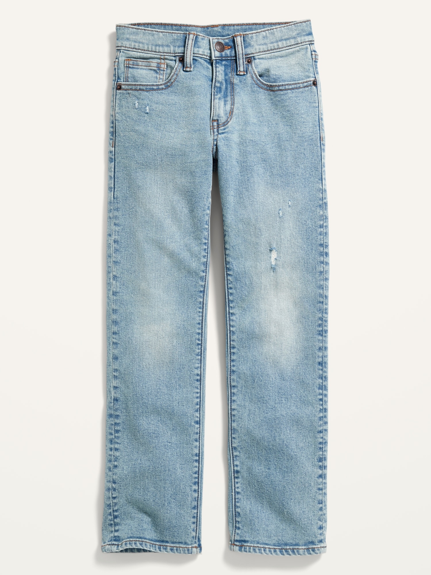 Built-In Flex Straight Light-Wash Jeans For Boys