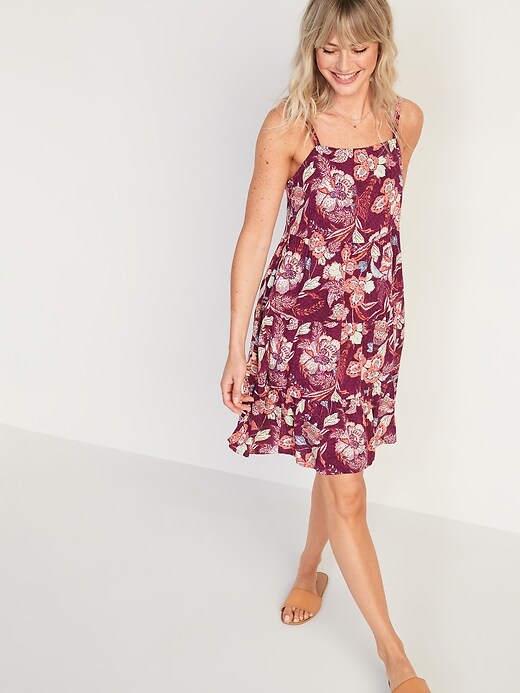 Floral print sale swing dress