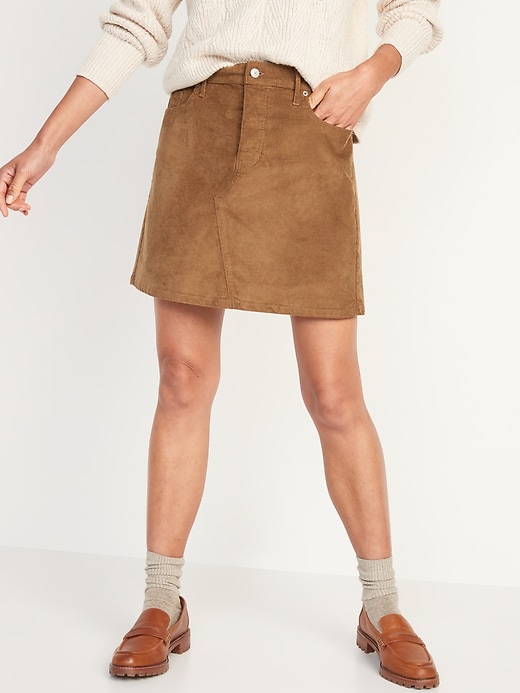 old navy suede mini skirt