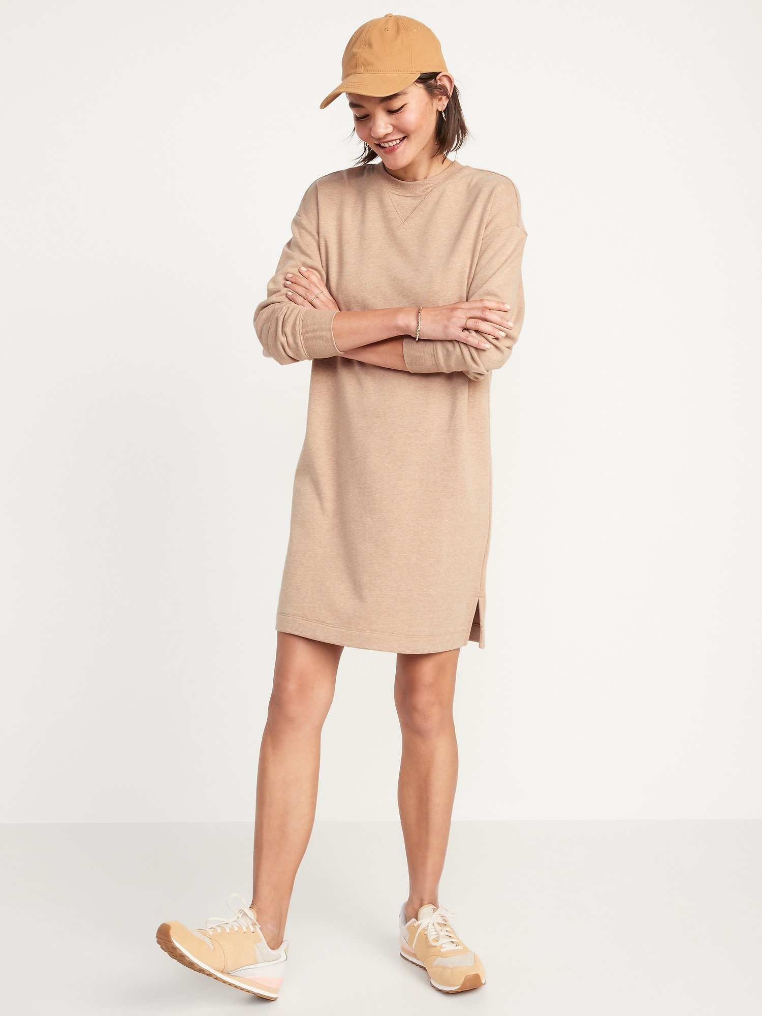 Crew neck shift outlet dress