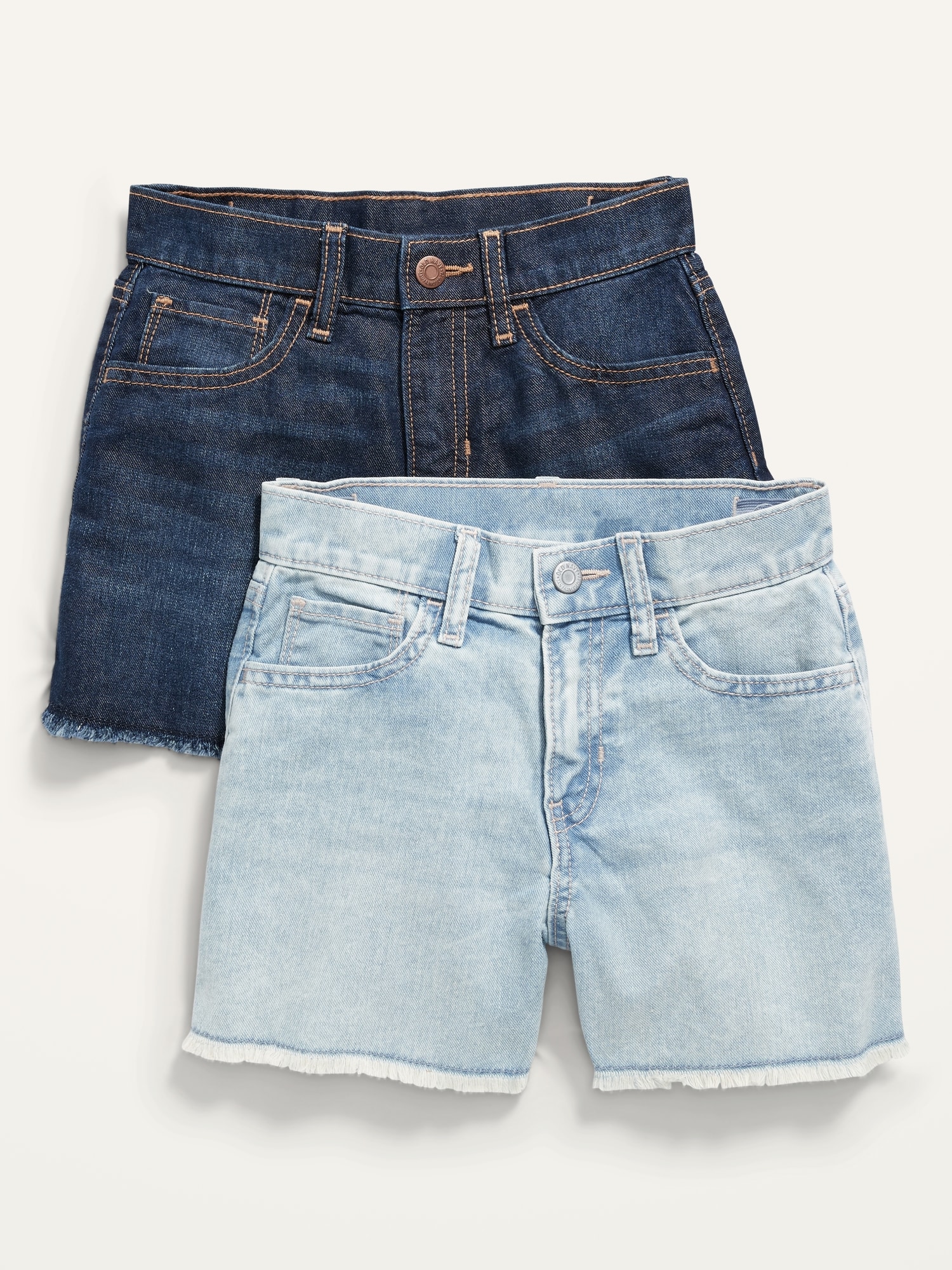 High-Waisted Cut-Off Non-Stretch Jean 