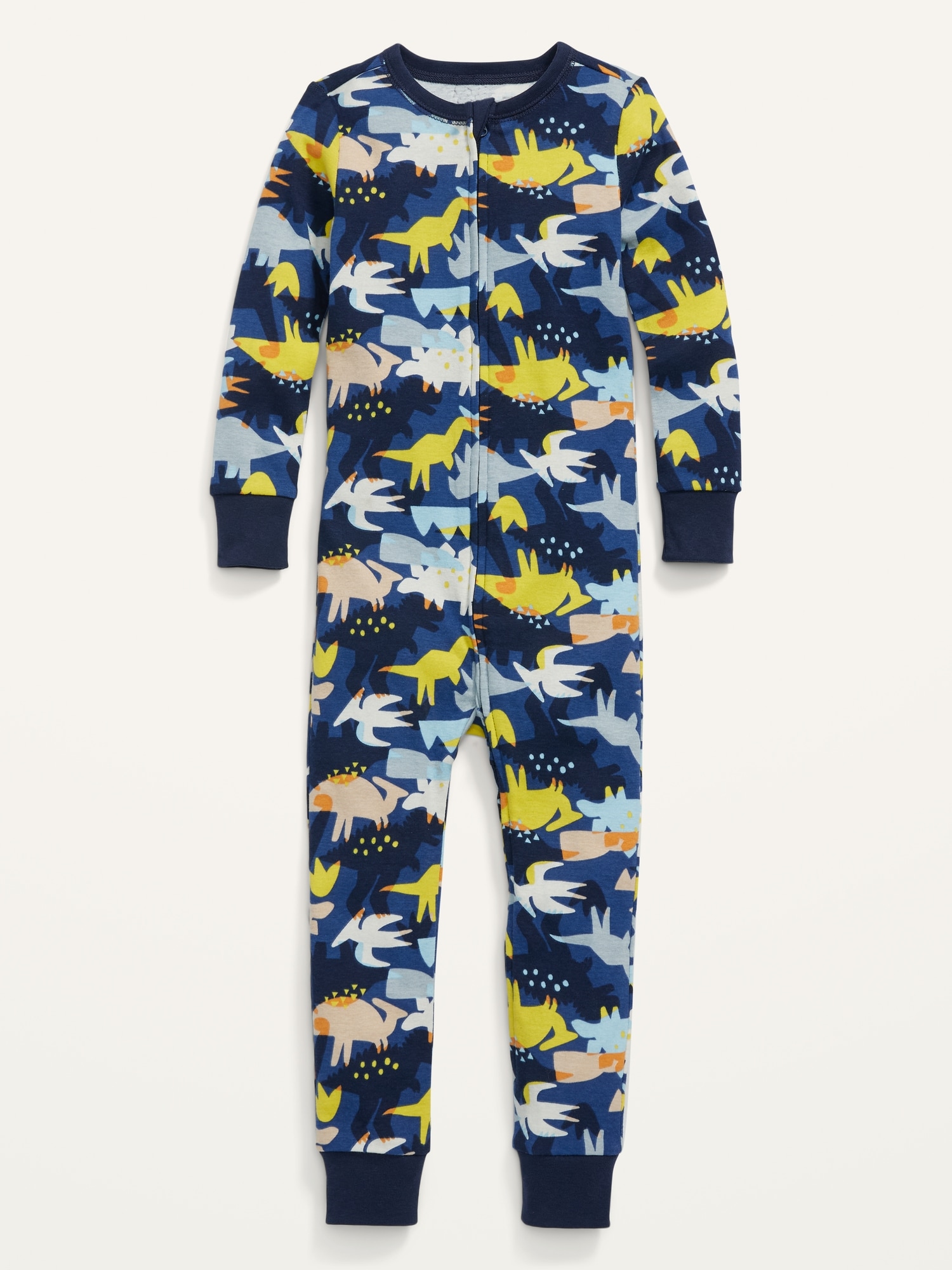 Unisex 1-Way-Zip Printed Snug-Fit Pajama One-Piece for Toddler & Baby